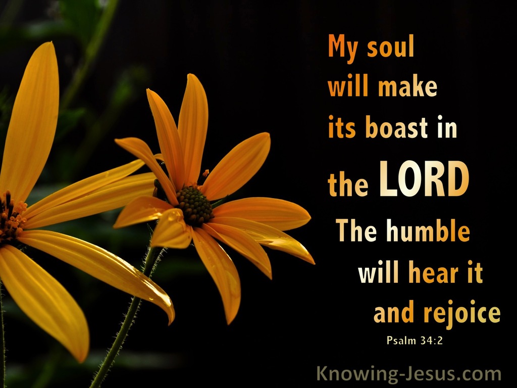 Psalm 34:2 My Soul Boasts In The Lord (orange)